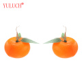 YULUCH New arrival fashion fresh woman trinkets Chinese handmade plastic 1 pair of small kumquat and citrus fruit girl gifts