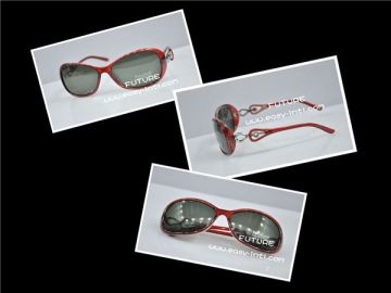 Red Women Polarized Plastic Sunglasses