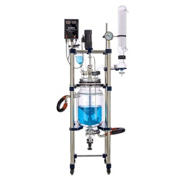 10L Jacketed Stirred Tank Hydrogenation Chemical Glass Reactor