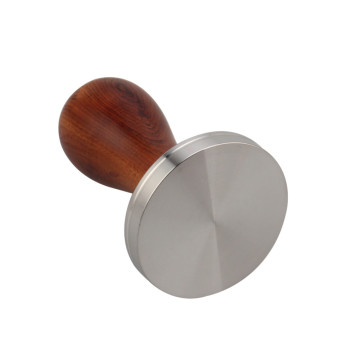 Coffee Tamper With Brown Wooden Handle