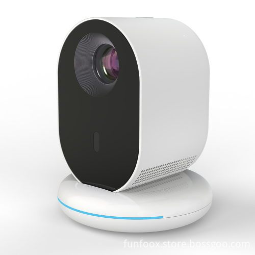 FUNFOOX Mini Portable Beamer: High Brightness Battery-Powered Android 9.0 WiFi Projector