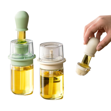Kitchen Oil Bottle with Silicone Brush for Air Fryer Accessories