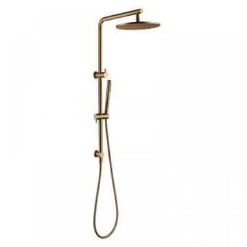 Exposed Faucet Mixer For Bathroom with Hand Shower Wall Mounted Rose Gold Shower Set
