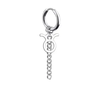 Aquarius Shaped Stainless Steel Earring for Men
