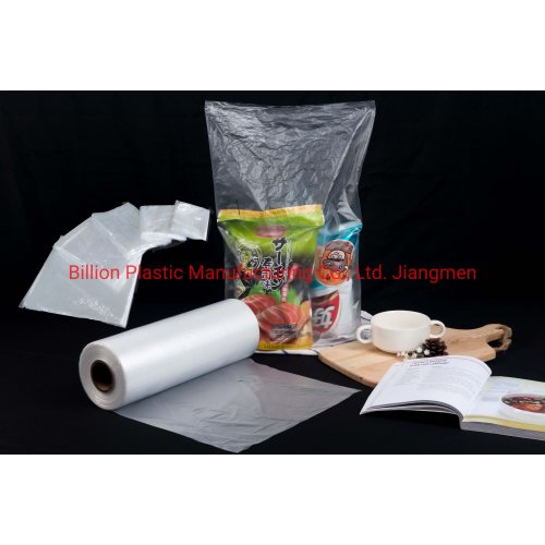 Supermarket Clear Flat Packaging Roll Bag for Vegetable and Fruit