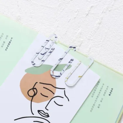 Kawaii Marble Mini Metal Paper Clips for Stationery