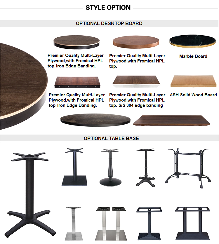 Modern Hpl Laminate Wooden Cafe Restaurant Dinning Tables