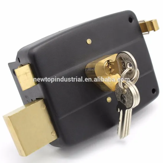 China adjustable door thickness zinc night latch rim door lock
