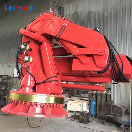 Discounted Marine Electric Hydraulic Knuckle Boom Deck Crane Barge for Sale