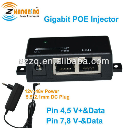Gigabit 10/100/1000Mbps Dual POE Injector for Router
