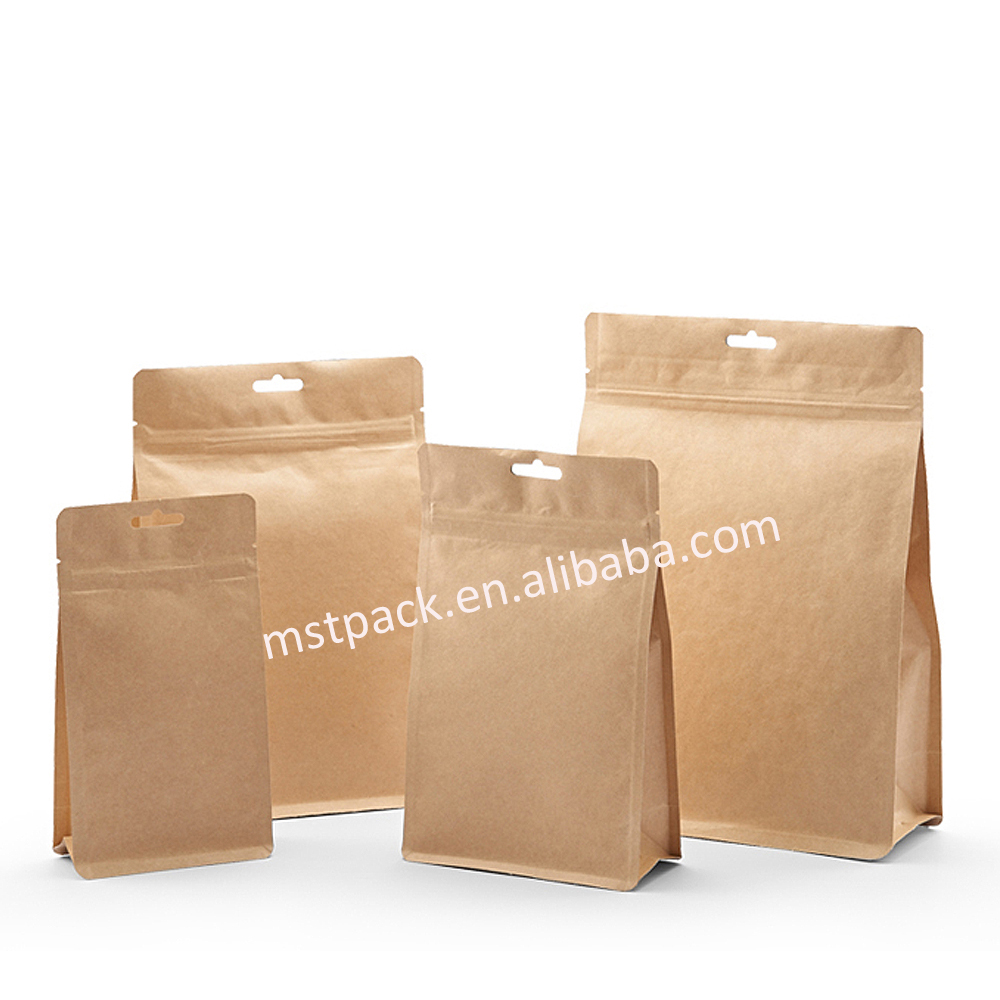 Kraft Paper Block Bottom Bag