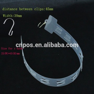 hanging display hang strip for supermarket