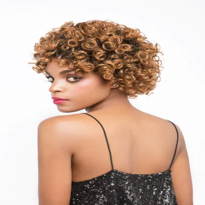 Oprah Charming Flower Curl Different Colors Human Hair Wig In Stock