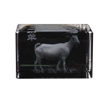 3d crystal goat animal figurine