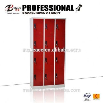 metal lluggage storage lockers with 12 doors