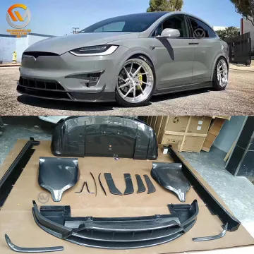 Carbon Fiber Front Bumper Lip Spoiler Kit for Tesla Model X