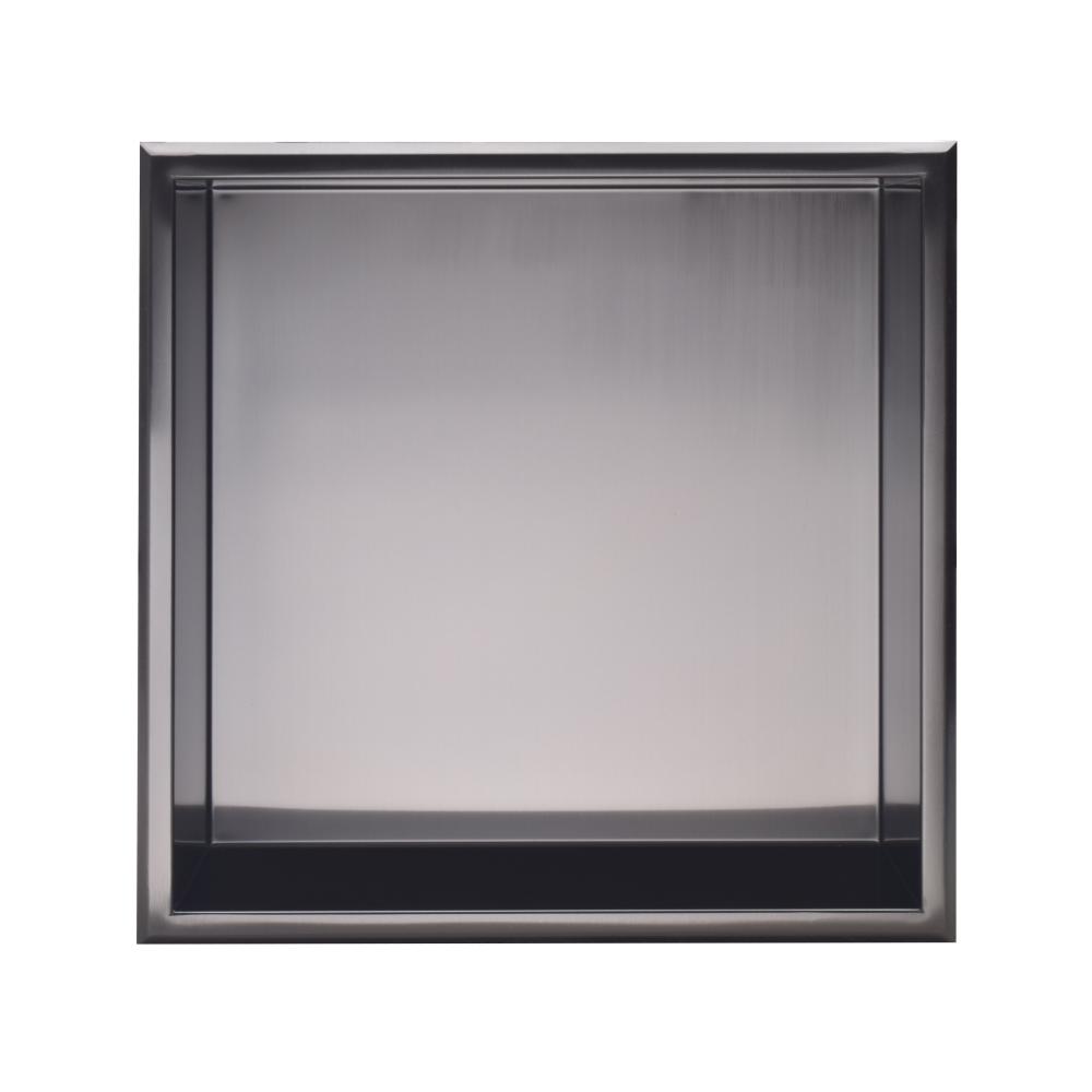 304 Brushed Black Bathroom Shower Niche