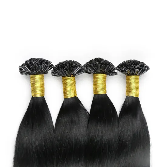 U Tip Hair Wholesale Raw Indian Kinky Curly Itip Keratin Bonds Flat U Remy Human Hair Extensions Micro Links Microlink