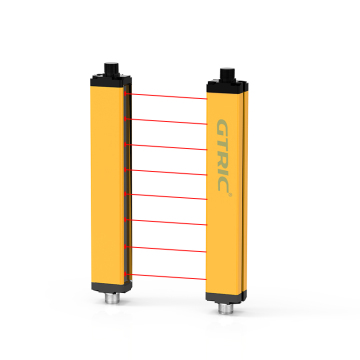 GTRIC 40MM Pitch 8 Beam Light Barrier Sensor: Industrial Finger Protection and Safety Sensor with NPN/PNP Output