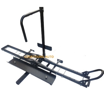 Heavy Duty Steel 500 LB Hitch Mount Motorcycle Rack with Wheel Chock