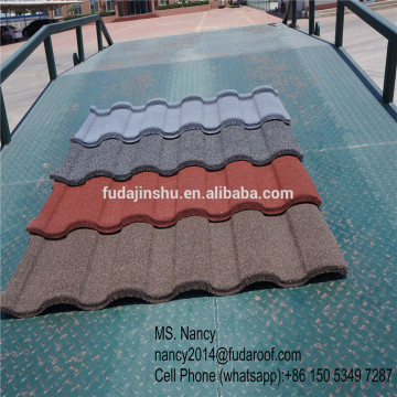 Roman design stone coated steel roof tile competitive in Philippines market