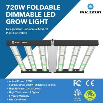 Phlizon 720W LED Grow Light 6 bares