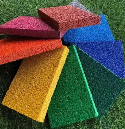 Lightweight rubber granules for tennis courts