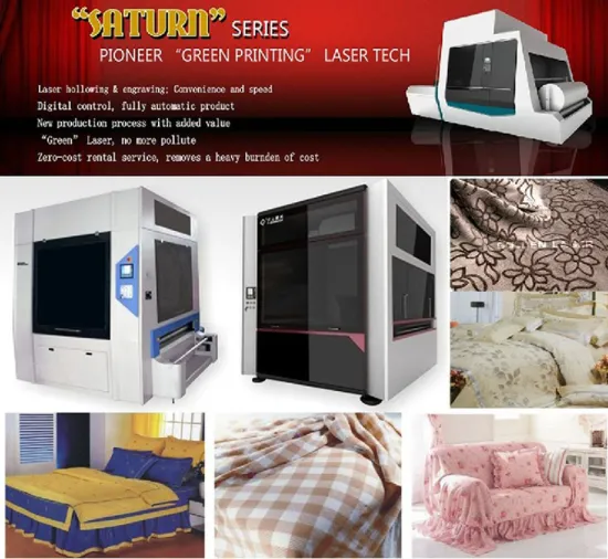 Double Flying Roll to Roll Cloth Laser Engraving Punching Machine for Home Textile