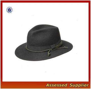 XJ0454/Wide brim fedora hat / wool felt fedora hat /black fedora hat