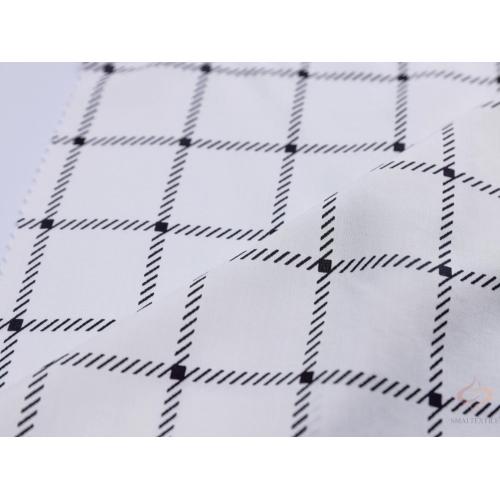 100% Rayon Check Print Fabric