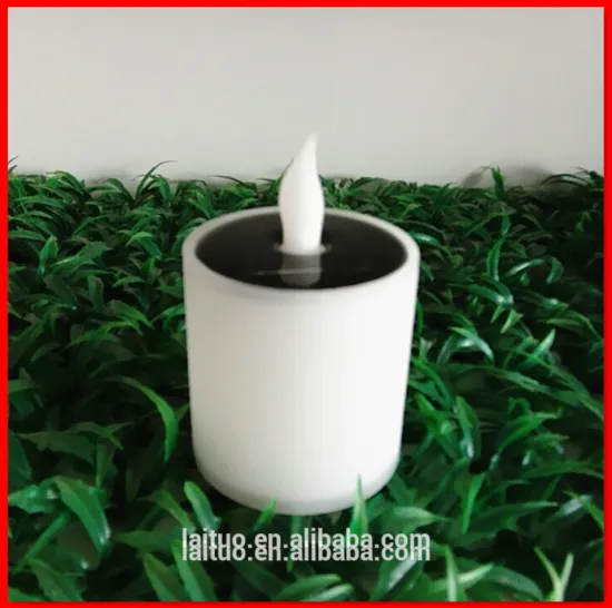 2015 new white mini smart decoration candle style Landscape led solar panel charging garden lights