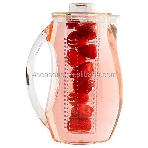 Custom Logo 2.5L Single Wall Fruit Infusion Pitcher - Hot Sale!