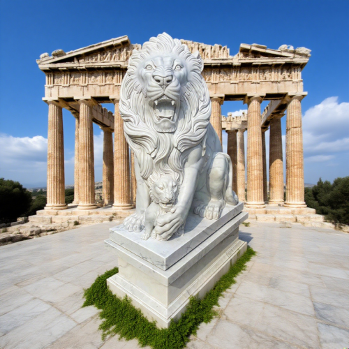 Customizable Size Marble Animal Statues for Entrance