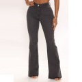 Wanita klasik skinny flare jean celana