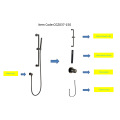 Brass Shower Rail &amp; Hand Shower Set