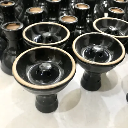 Black Color Hookahs Shisha Charcoal Bowl Vortex Ceramic Shisha Hookah