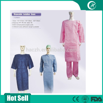 high quality isolation surgical gown pink