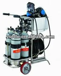 Four carbon fiber cylinders air breathing apparatus