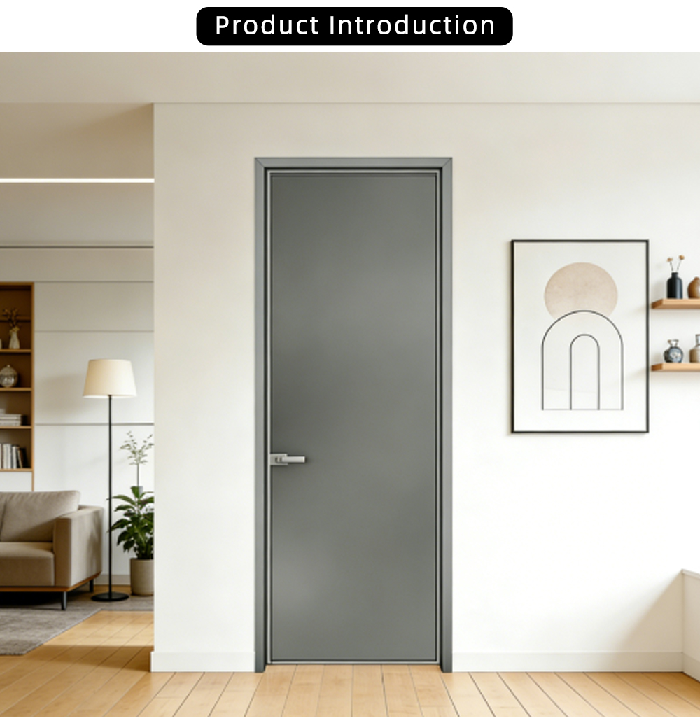 Single Panel Grey Fine Sand Glass Swing Door YJ-R041 X