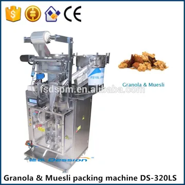 65g granola & museli snack food pouch low cost full 304 Staniless steel semi automatic vertical filling packing machine price