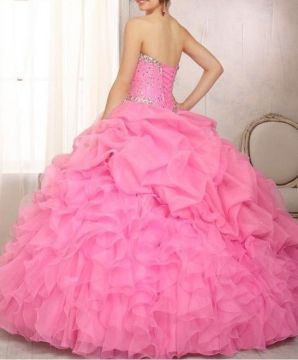 Sweetheart Beaing Ball Gown Organza Wedding Dresses Sleeveless Cheap Wedding Dress