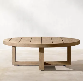 Hot Selling Outdoor Garden Teak Round Coffee Table Set for Villa and Hotel