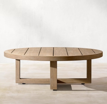 Hot Selling Outdoor Garden Teak Round Coffee Table Set for Villa and Hotel