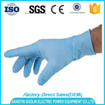 cheap blue disposable nitrile gloves with factory price