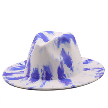 Custom Unisex Wholesale Tie Dye Fedora Hat