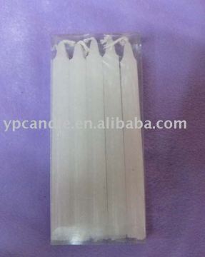 White tapered candle