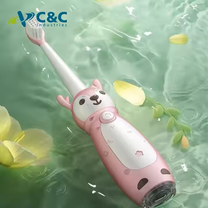 Or-Care Sonic Electric Toothbrush Rechargeable Cartoon Smart Children Waterproof Electric Toothbrush for 3-13 Year Old Kids