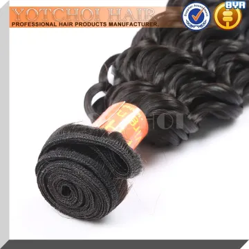 For Braiding 18 Inch Long Deep Wave Style Natural Black Russian hair extensions