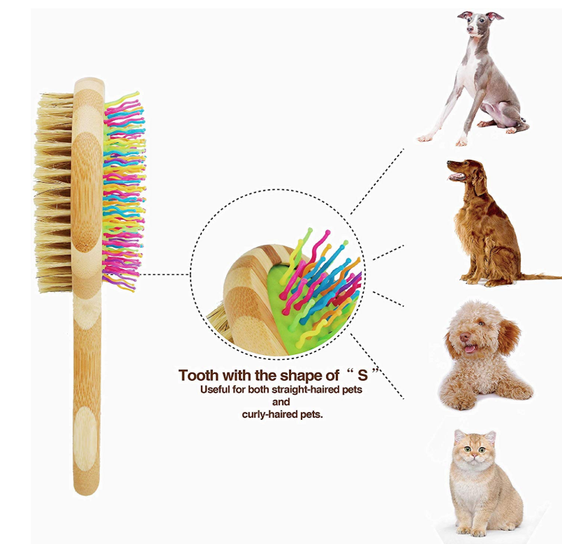 Bamboo Dog Brush for Detangling