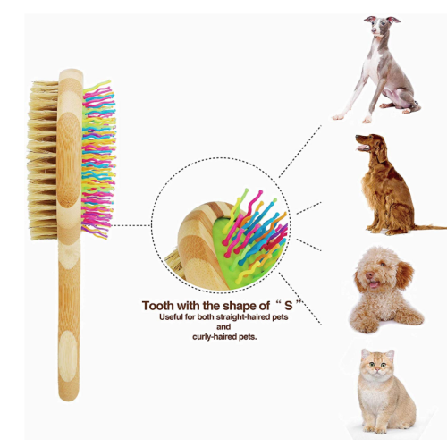 Brosse de chien de bambou pour démêler